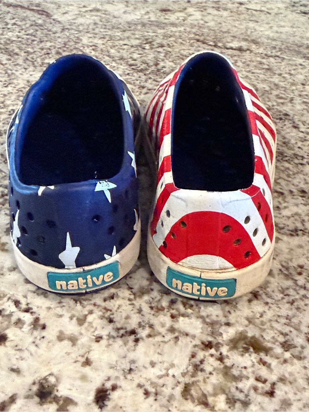 Native Kids American Flag Shoes - Red, White & Blue 4th of July - Picture 4 of 5
